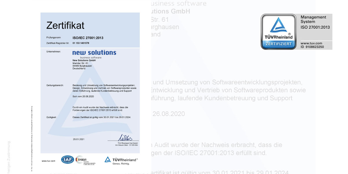 TÜV Rheinland certificate