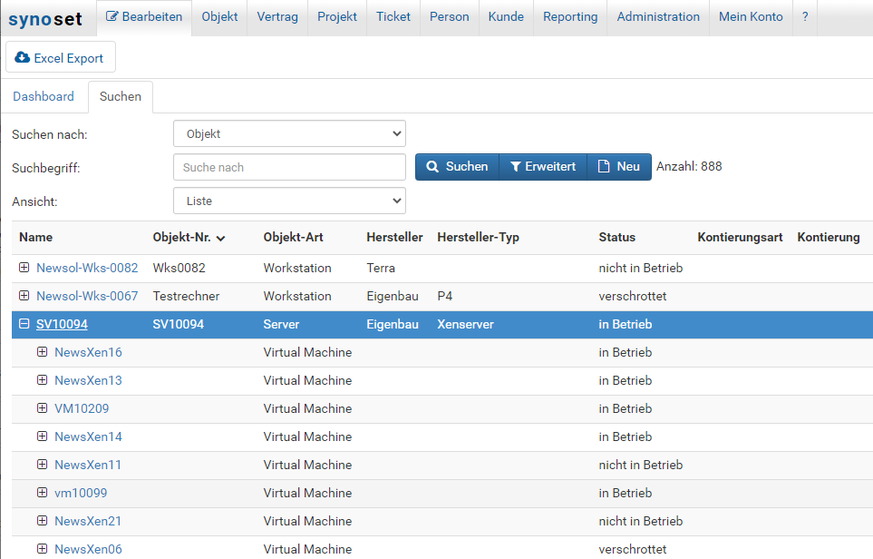 Synoset, die Asset- & Service Management Software