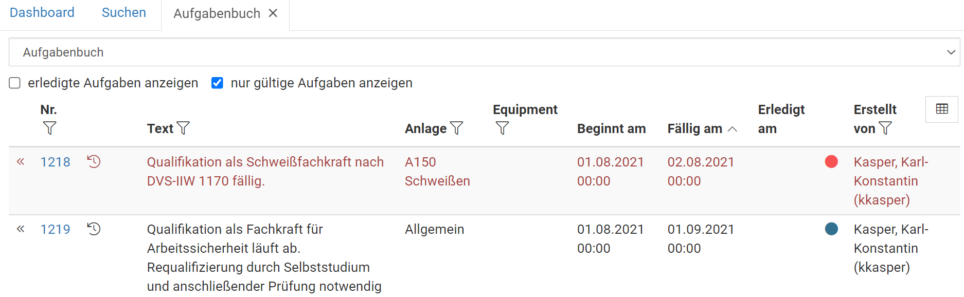Qualifikationsmanagement und Weiterbildungsmaßnahmen - Skills Übersicht